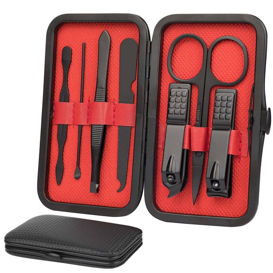 Professional 7-Piece Pedicure & Grooming Set w/ Leather Case: $4 Professional 7-Piece Pedicure & Grooming Set w/ Leather Case: $4
