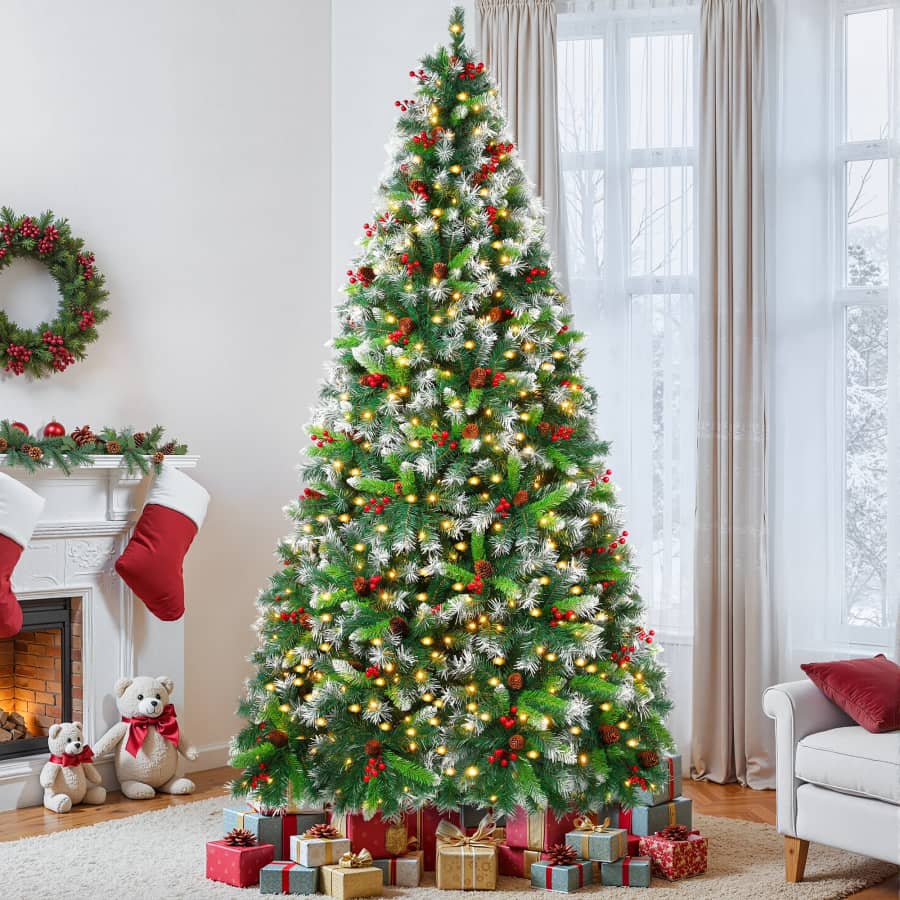 Firstness 6-Foot Pre-Lit Artificial Christmas Tree: $77.99 Firstness 6-Foot Pre-Lit Artificial Christmas Tree: $77.99
