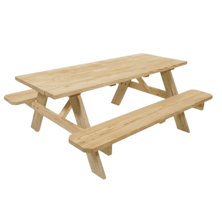 Style Selections 72" Wooden Picnic Table: $89
