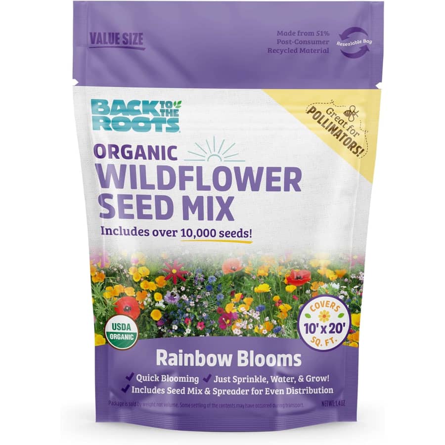 Back to the Roots Rainbow Blooms Organic Wildflower Mix: $4.98 Back to the Roots Rainbow Blooms Organic Wildflower Mix: $4.98