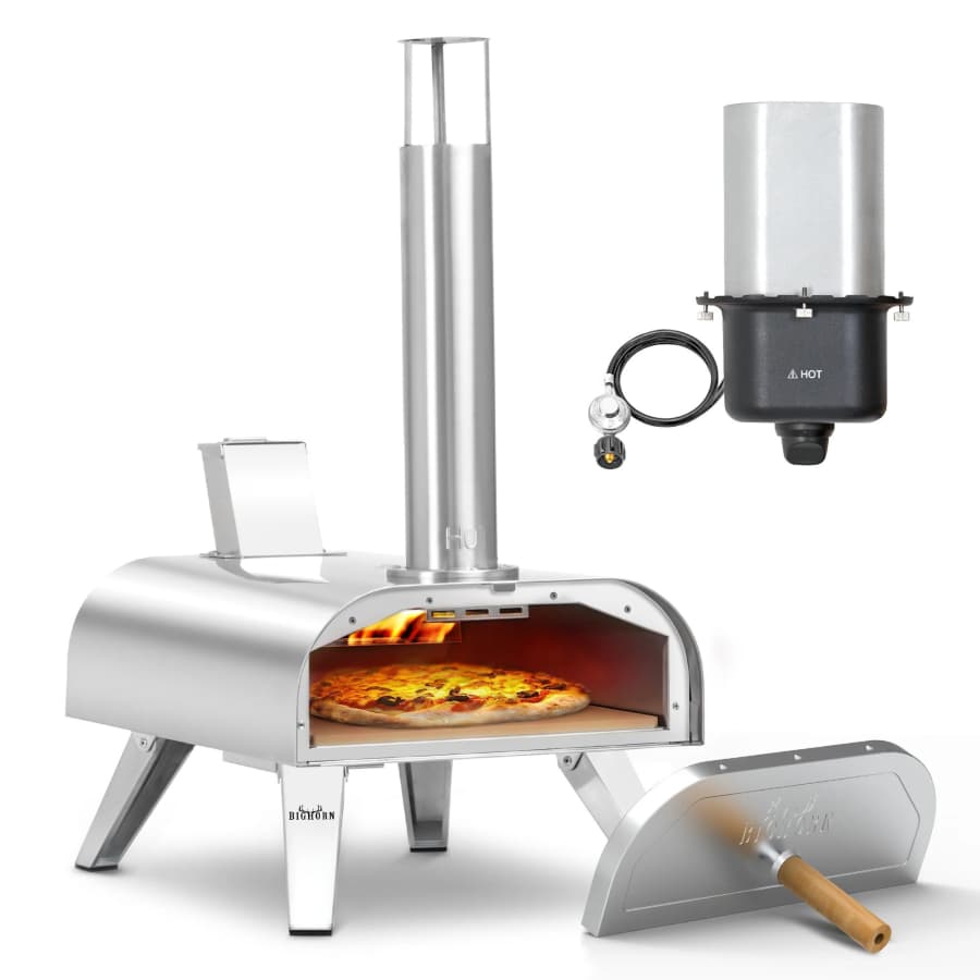 Big Horn Outdoors 12" Pellet & Gas Pizza Oven: $150 Big Horn Outdoors 12" Pellet & Gas Pizza Oven: $150