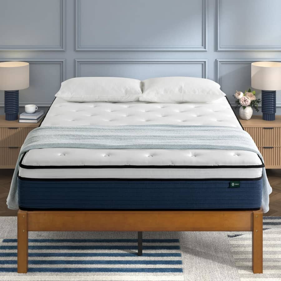 Zinus 10" Queen Comfort Support Hybrid Mattress: $79.99