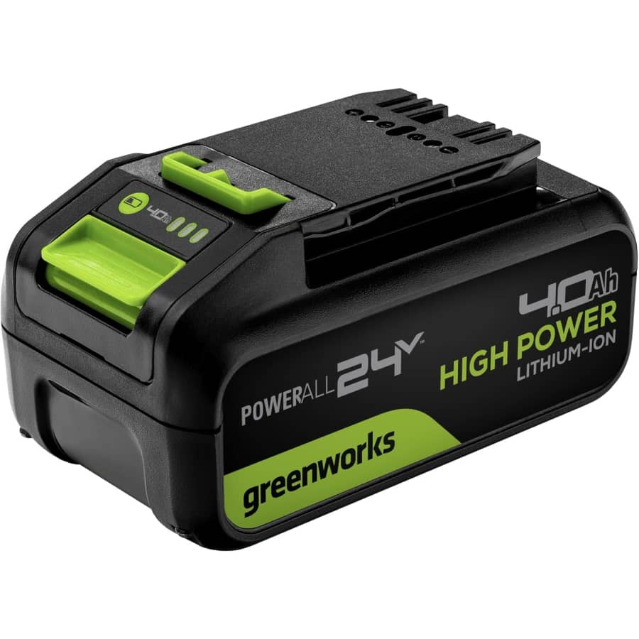 Greenworks 24V 4.0Ah Lithium-Ion High-Power Battery: $39 Greenworks 24V 4.0Ah Lithium-Ion High-Power Battery: $39
