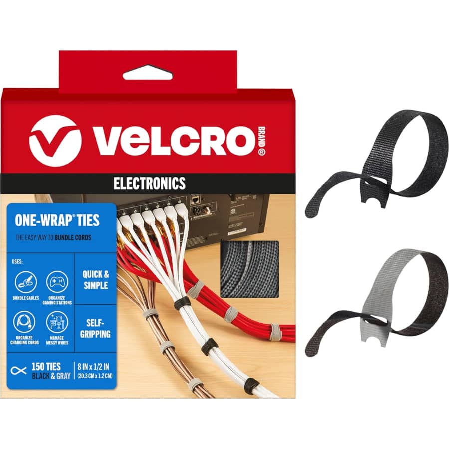 Velcro Cable Ties 150-Pack: $10