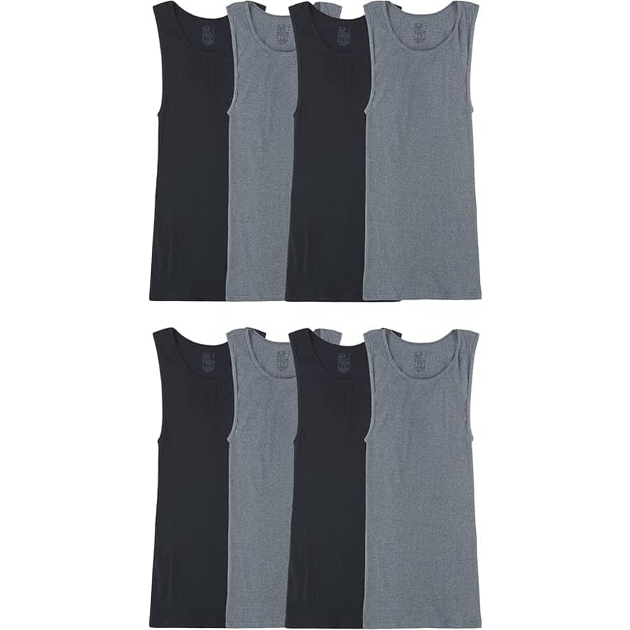 Fruit of the Loom Men's Sleeveless A-Shirt 8-Pack: $13 Fruit of the Loom Men's Sleeveless A-Shirt 8-Pack: $13