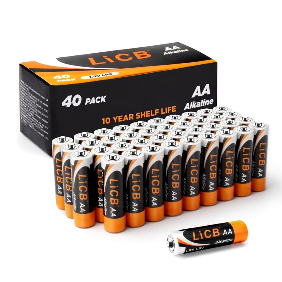 LiCB AA Batteries 40-Pack: $13