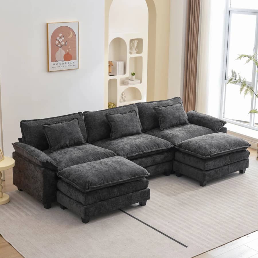 Latitude Run Praylow 120" U Shaped Sectional Sofa: $770