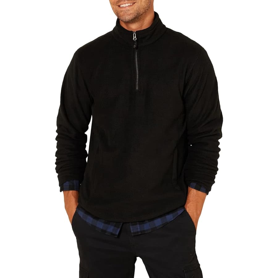 Amazon Essentials Men's Quarter Zip Fleece Jacket: $18