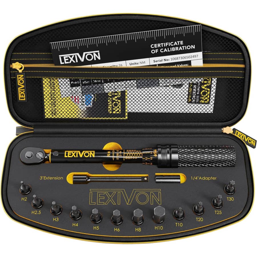 Lexivon Bike Torque Wrench 1/4"-Drive 15-Piece Kit: $49.99 Lexivon Bike Torque Wrench 1/4"-Drive 15-Piece Kit: $49.99