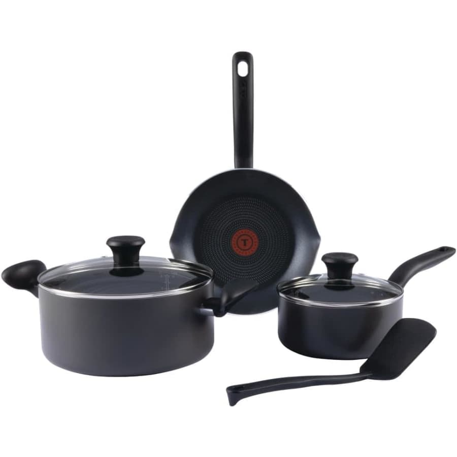 T-fal 6-Piece Initiatives Nonstick Cookware Set: $25 T-fal 6-Piece Initiatives Nonstick Cookware Set: $25