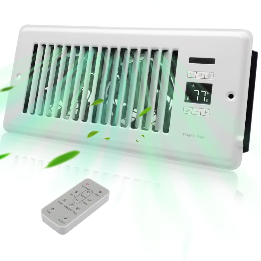 Sanycasa 4" x 10" Register Booster Fan w/ Thermostat: $47.99 Sanycasa 4" x 10" Register Booster Fan w/ Thermostat: $47.99