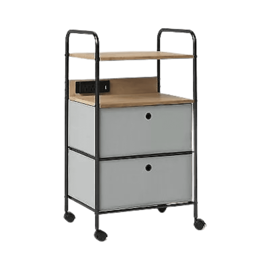 Room Essentials Rolling Utility Cart w/ Charging Slots: $34.84