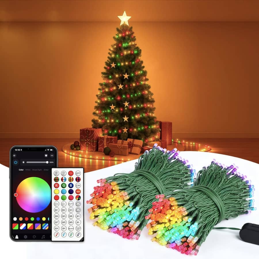 Yulinkco 66-Foot Christmas Sparkle String Lights: $29.99