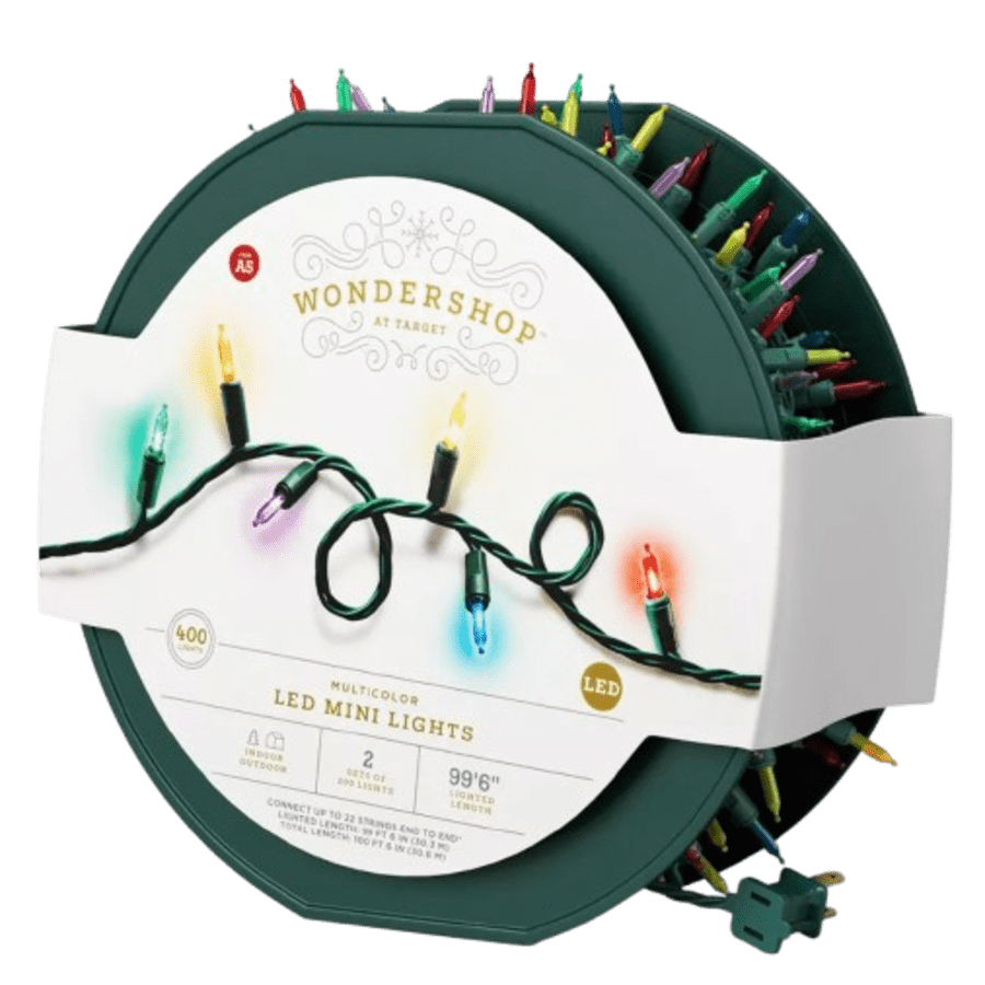Wondershop Mini 400-LED Christmas String Lights Spool: $11 Wondershop Mini 400-LED Christmas String Lights Spool: $11