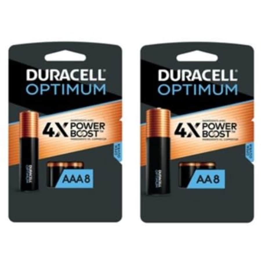Duracell Optimum Batteries w/ Power Boost 8-Pack: From $8
