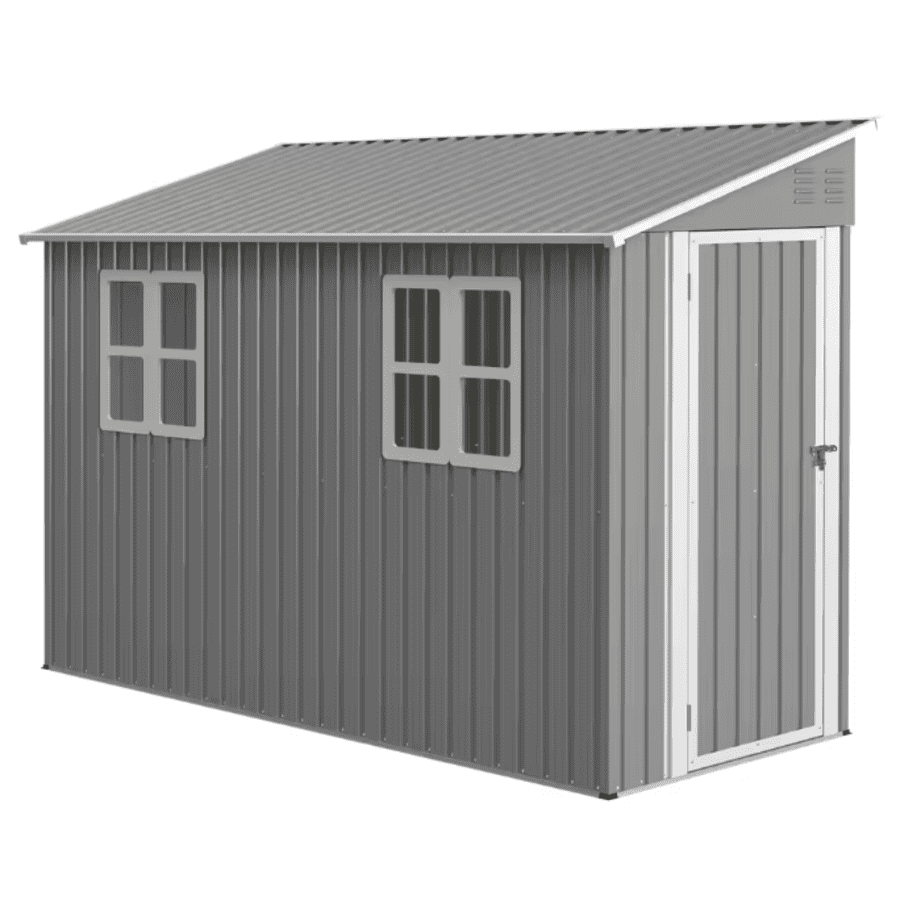 4x10-Foot Galvanized Steel Outdoor Shed: $188 4x10-Foot Galvanized Steel Outdoor Shed: $188
