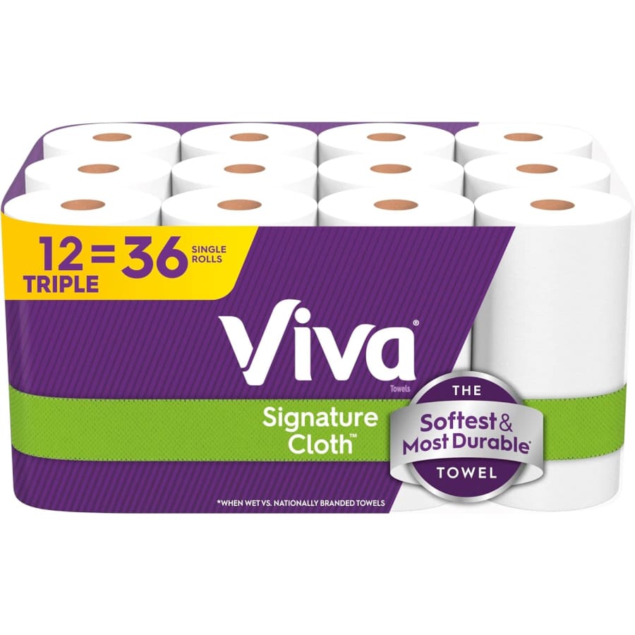 Viva Signature Cloth Paper Towel Triple Roll 12-Pack: $20 via Sub. & Save Viva Signature Cloth Paper Towel Triple Roll 12-Pack: $20 via Sub. & Save