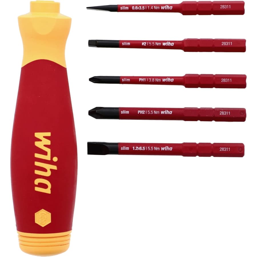 Wiha Tools Wiha 6-Piece Insulated SlimLine PocketMax Multi-Driver: $30