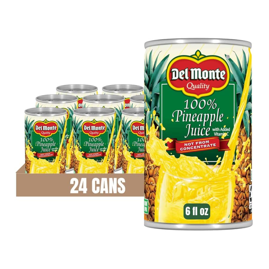 Del Monte 100% Pineapple Juice 6-oz Can 24-Pack: $11 via Sub. & Save Del Monte 100% Pineapple Juice 6-oz Can 24-Pack: $11 via Sub. & Save