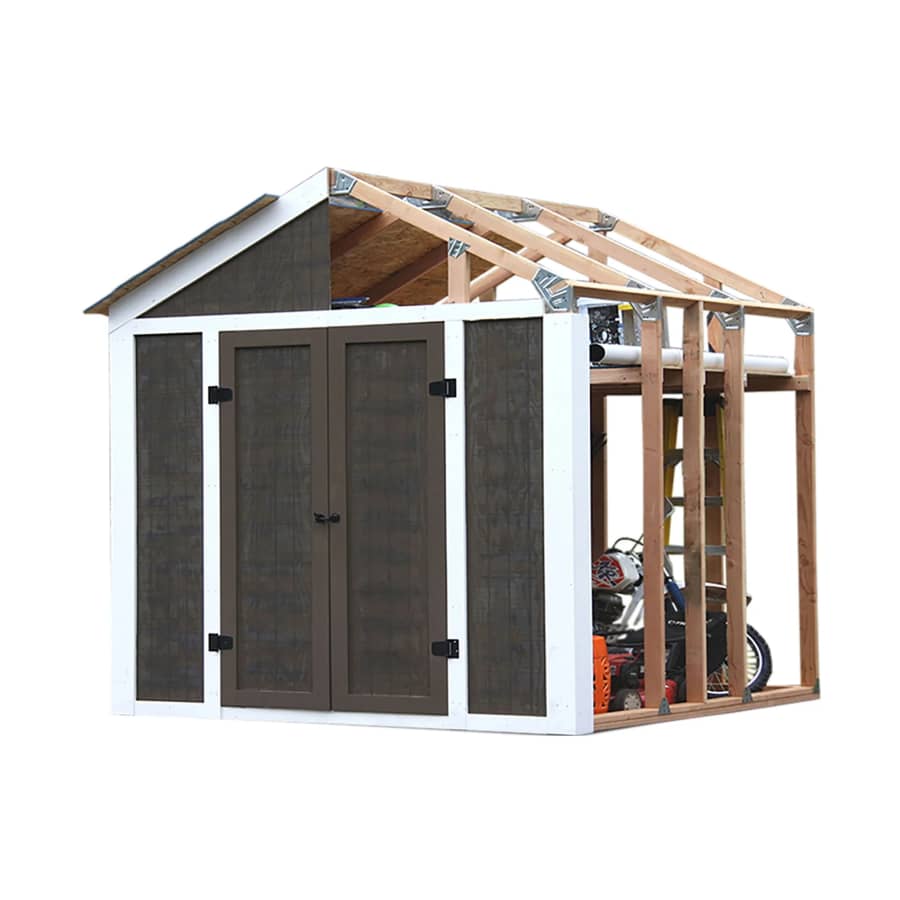 7x8-Foot Galvanized Steel Storage Shed DIY Kit: $46