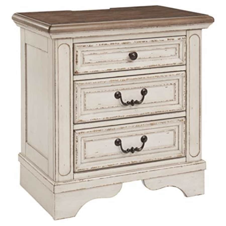 Ashley Realyn 3-Drawer Nightstand with USB Ports: $270 Ashley Realyn 3-Drawer Nightstand with USB Ports: $270