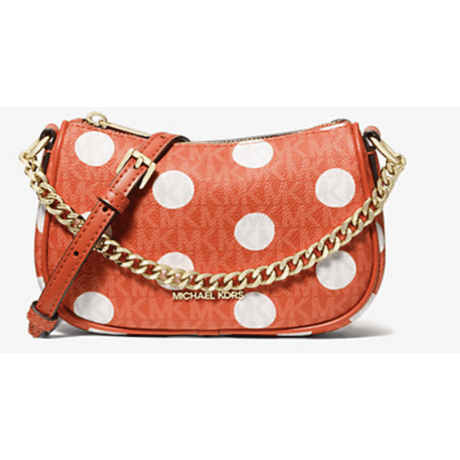 Michael Kors Carmela Small Polka Dot and Signature Logo Pochette: $36