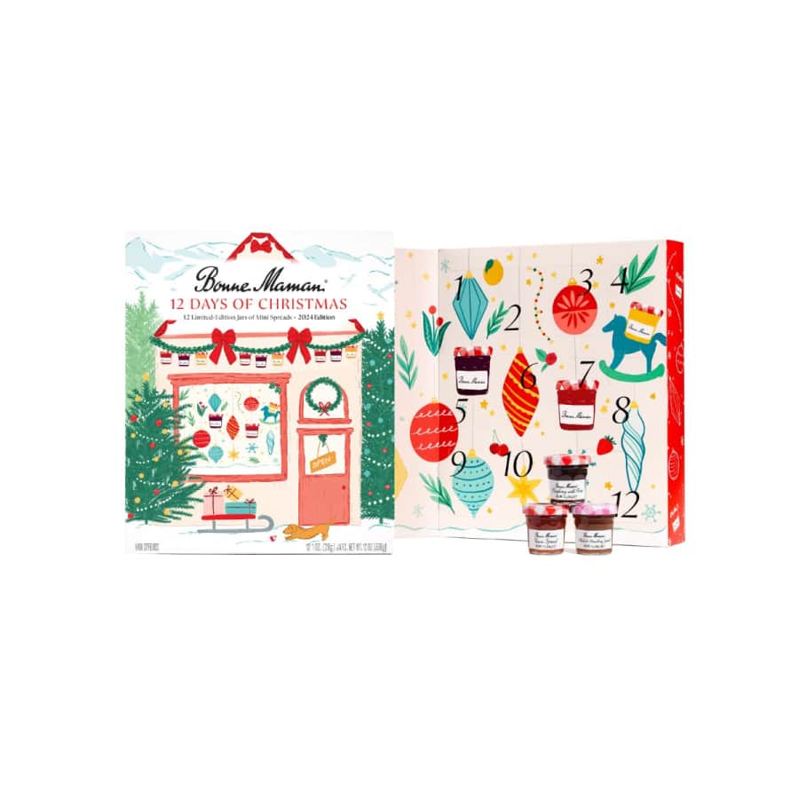 Bonne Maman 2024 Limited Edition "12 Days of Christmas" 12 Mini Spreads of Jam: $26 Bonne Maman 2024 Limited Edition "12 Days of Christmas" 12 Mini Spreads of Jam: $26