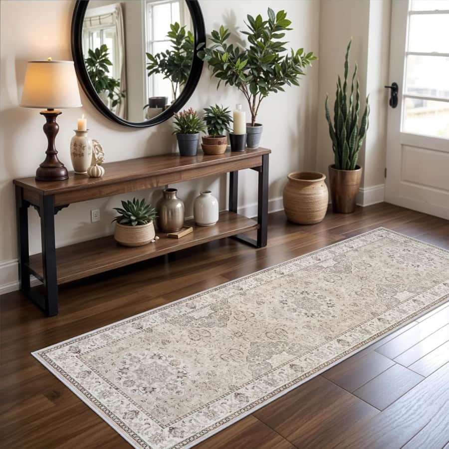 2x6-Foot Hallway Washable Runner Rug: $18
