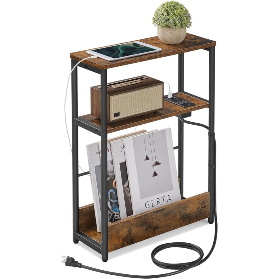 Vasagle Side Table with Charging Station: $22 Vasagle Side Table with Charging Station: $22