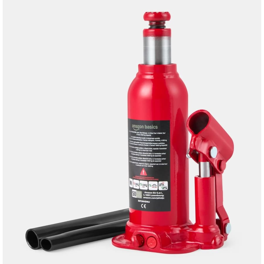 Amazon Basics 4-Tonne Hydraulic Welded Bottle and Car Jack: $19