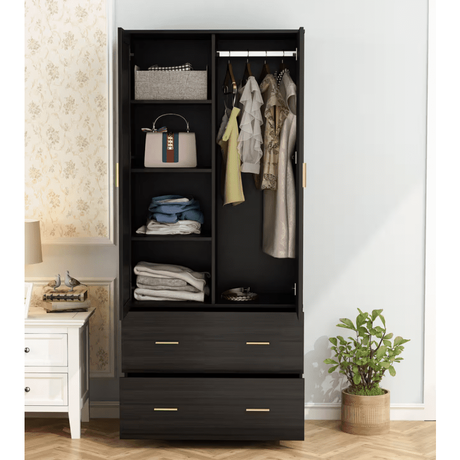 Fufu & Gaga 2-Door Armoire with Mirror: $144 Fufu & Gaga 2-Door Armoire with Mirror: $144