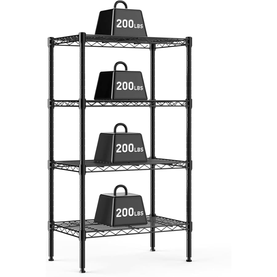 Dumos 4-Tier Metal Wire Storage Shelf: $28 Dumos 4-Tier Metal Wire Storage Shelf: $28