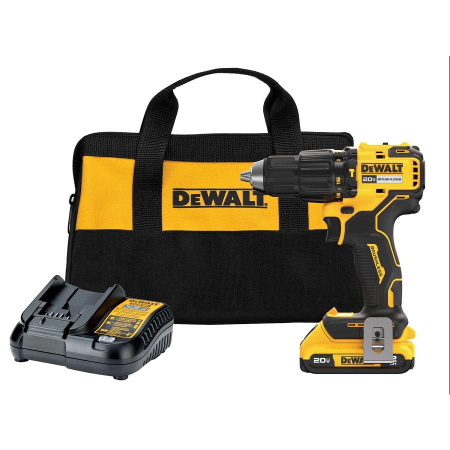 DeWalt 1/2" 20V Max Variable Speed Cordless Hammer Drill Kit: $99