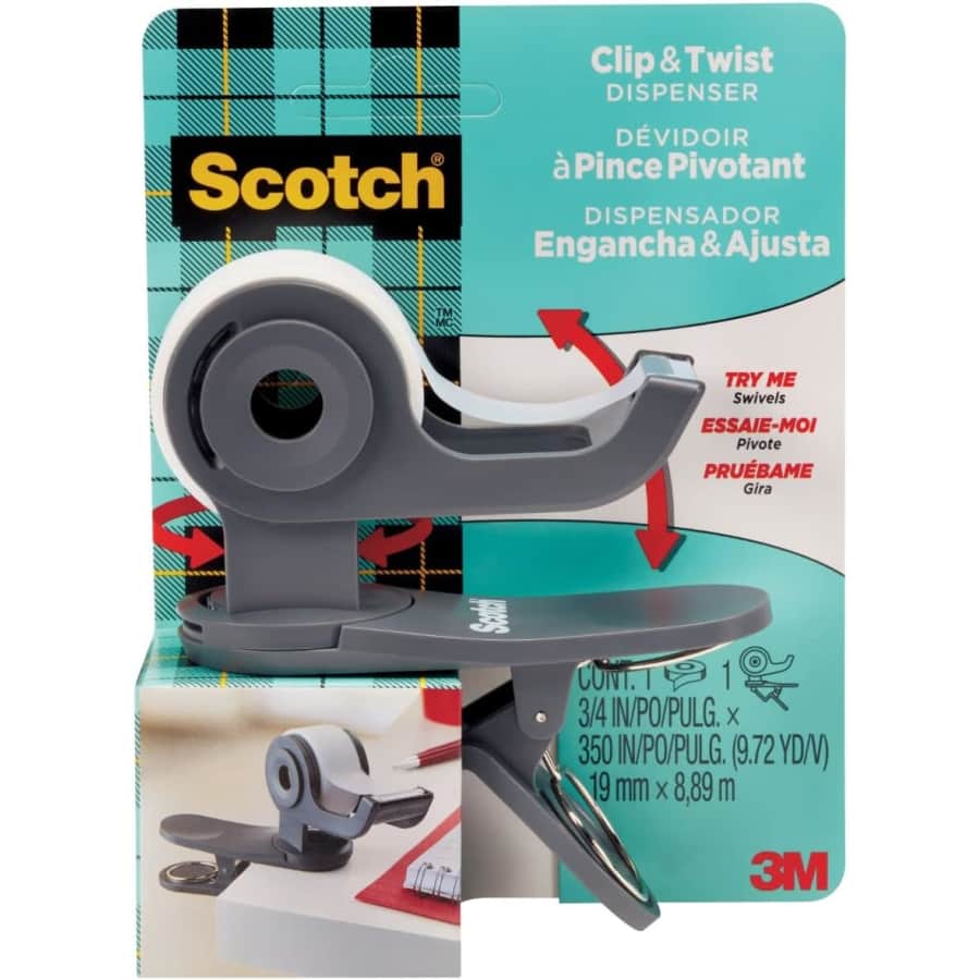 Scotch Clip & Twist Tape Dispenser: $4.99 Scotch Clip & Twist Tape Dispenser: $4.99