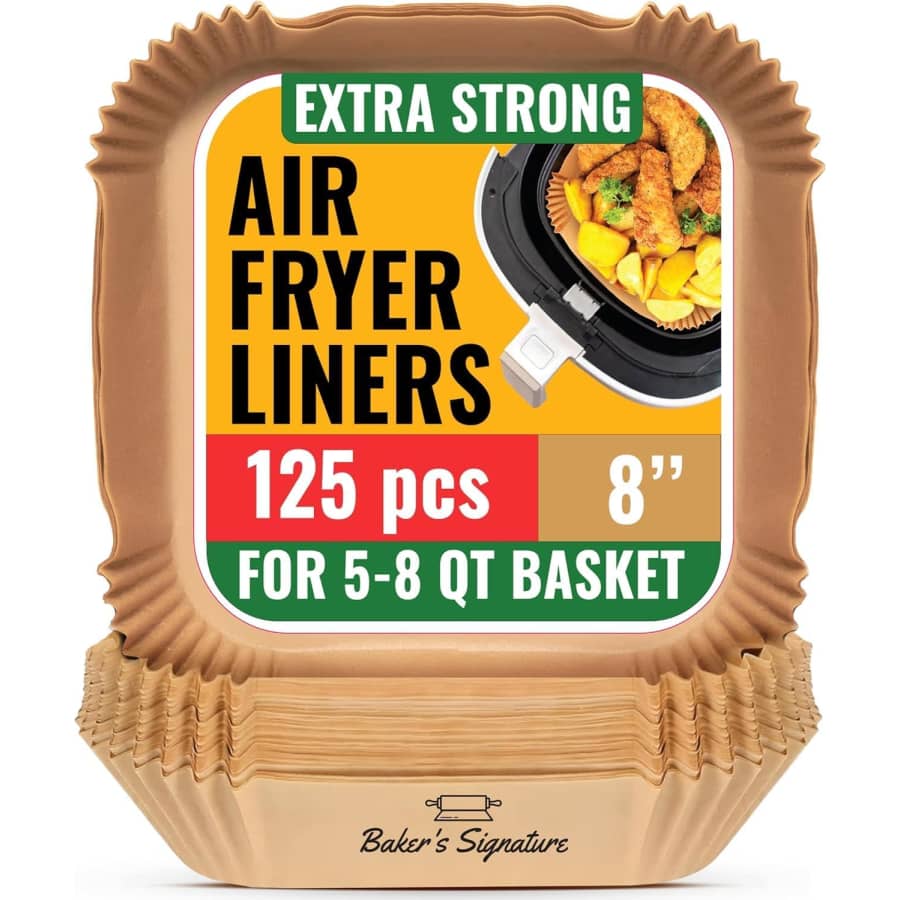 Air Fryer Paper Liner 125-Pack (Square or Round): $9.98