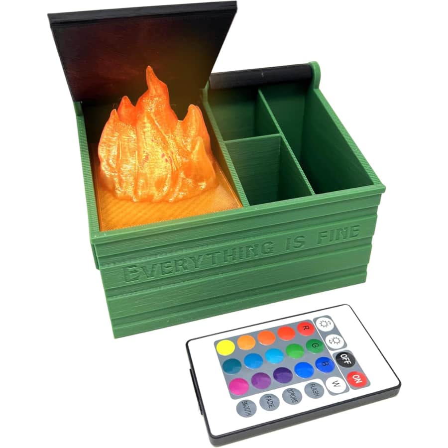 MunnyGrubbers Dumpster Fire Desk Organizer Caddy: $22.95 MunnyGrubbers Dumpster Fire Desk Organizer Caddy: $22.95