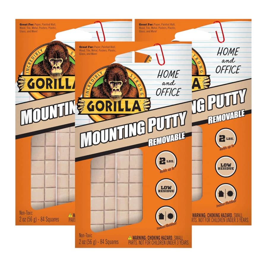 Gorilla Mounting Putty 3-Pack: $11