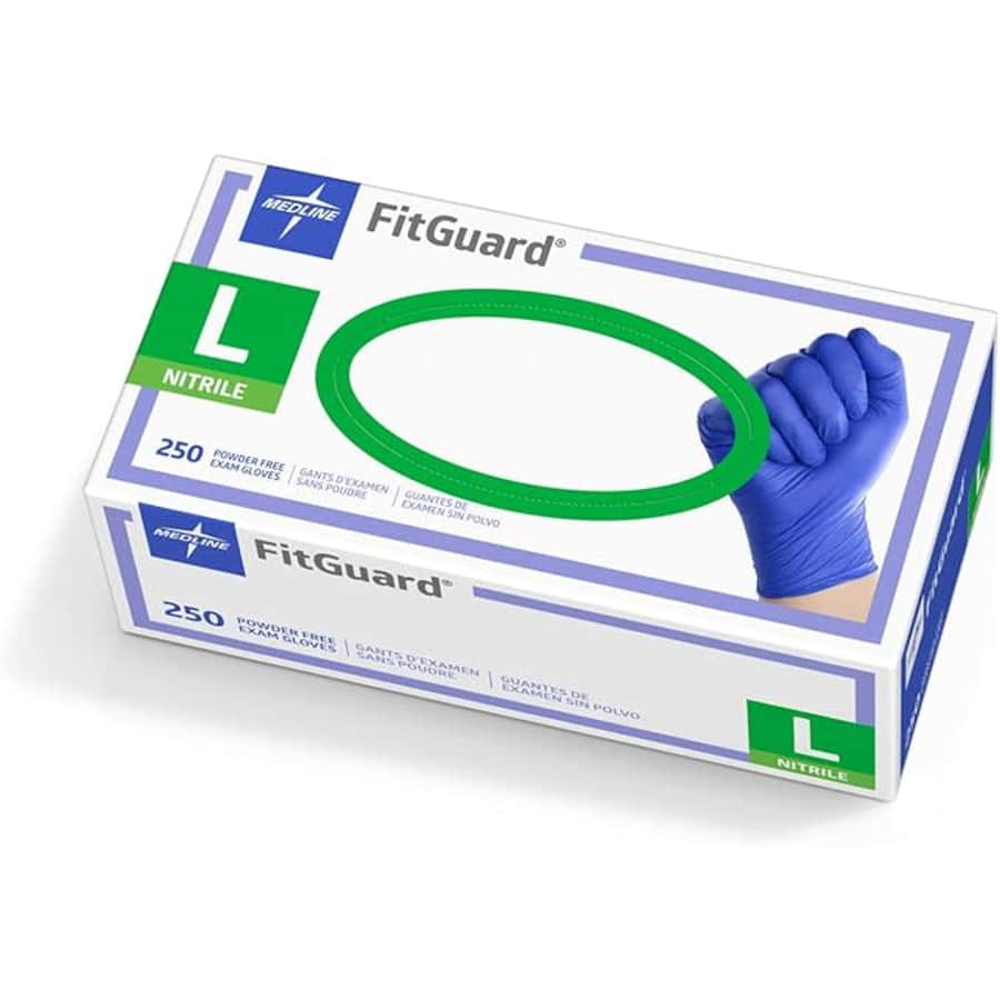 Medline FitGuard Touch Nitrile Exam Gloves 250-Pack: $8.26