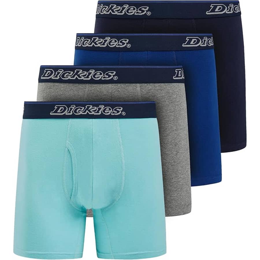 Dickies Men's Boxer Briefs 4-Pack: $9.98