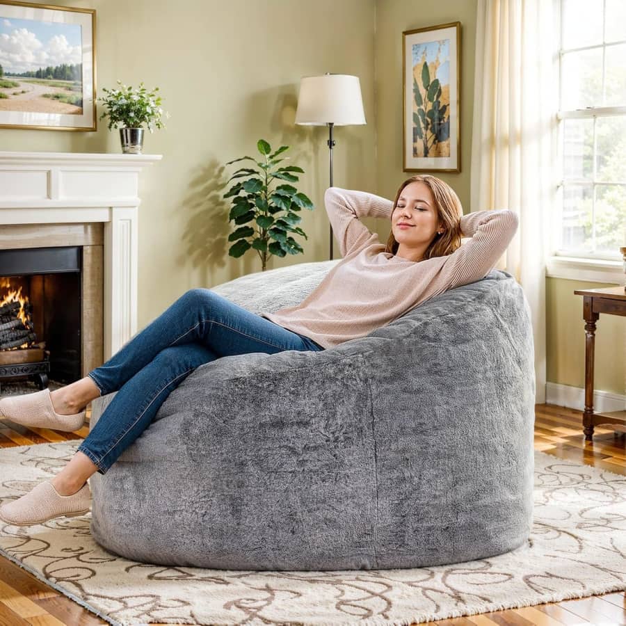 Recaceik Large Oval Bean Bag Chair: $59.50