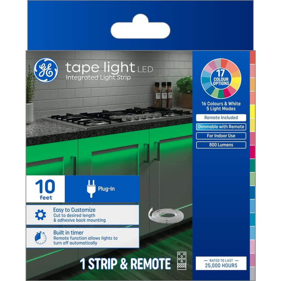 GE 10-Foot LED Tape Light: $7 GE 10-Foot LED Tape Light: $7