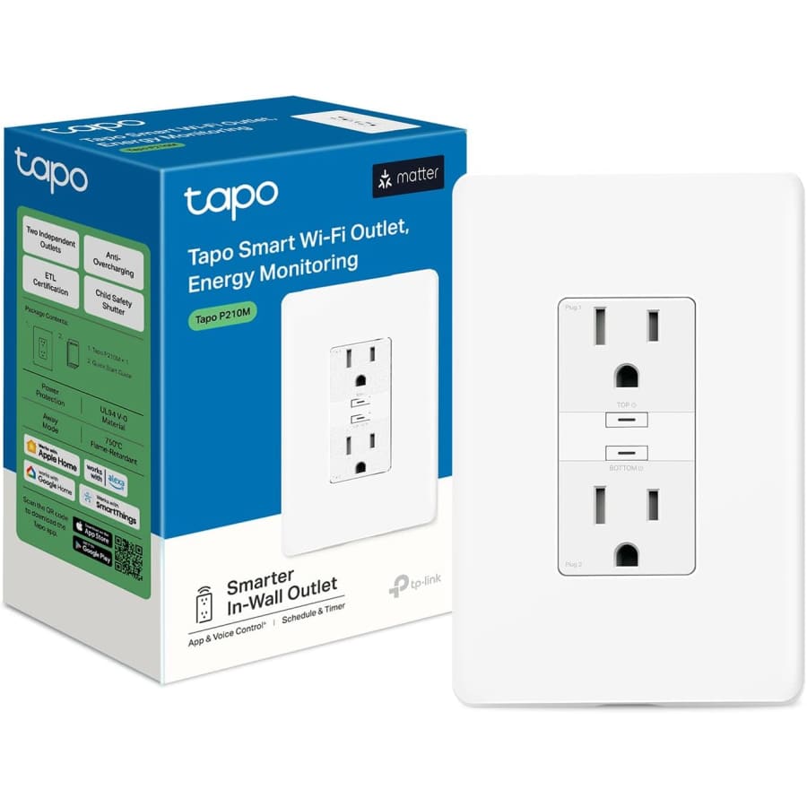 TP-Link Tapo Matter-Compatible Smart Plug: $19.99