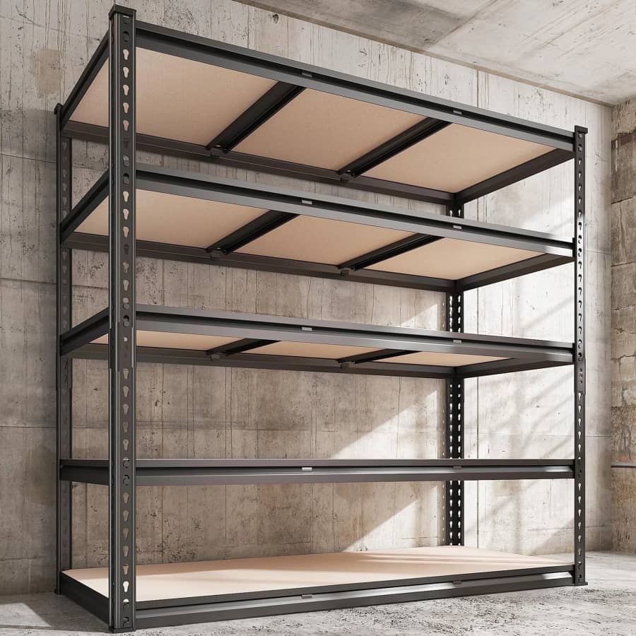 Reibii 72" Metal 2,600-lbs. 5-Tier Garage Shelving Unit: $110