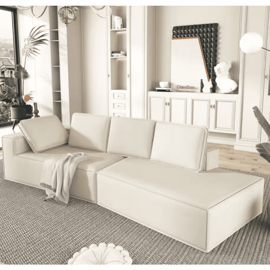 Harper & Bright Designs 125" Square Arm Curved Sectional Sofa: $472 Harper & Bright Designs 125" Square Arm Curved Sectional Sofa: $472