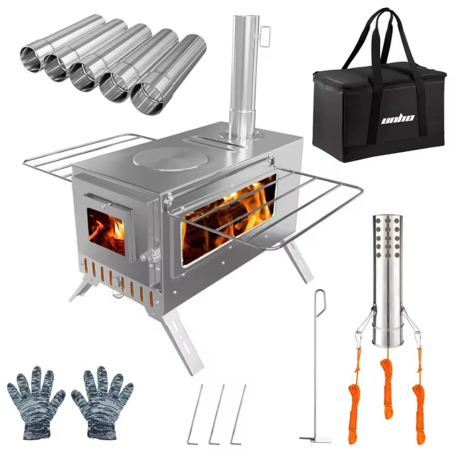Portable Wood Burning Stainless Steel Camping Stove: $96.36 Portable Wood Burning Stainless Steel Camping Stove: $96.36