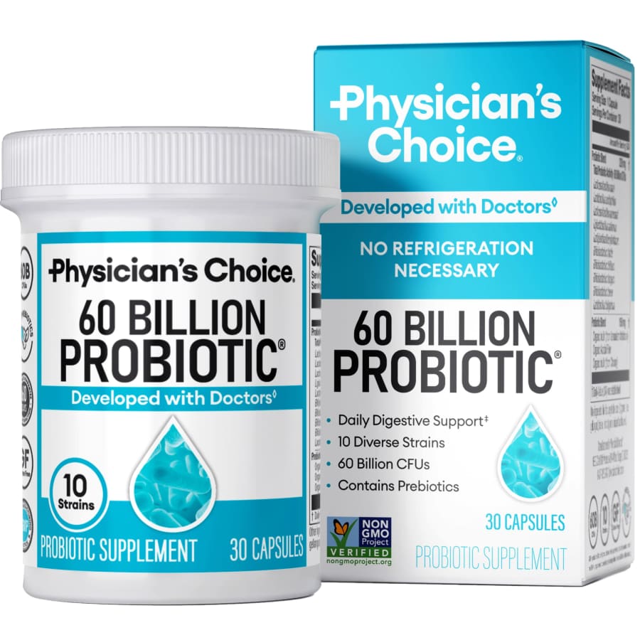 Physician's Choice 60 Billion CFU Probiotics with Prebiotics: $12 w/ Sub & Save Physician's Choice 60 Billion CFU Probiotics with Prebiotics: $12 w/ Sub & Save