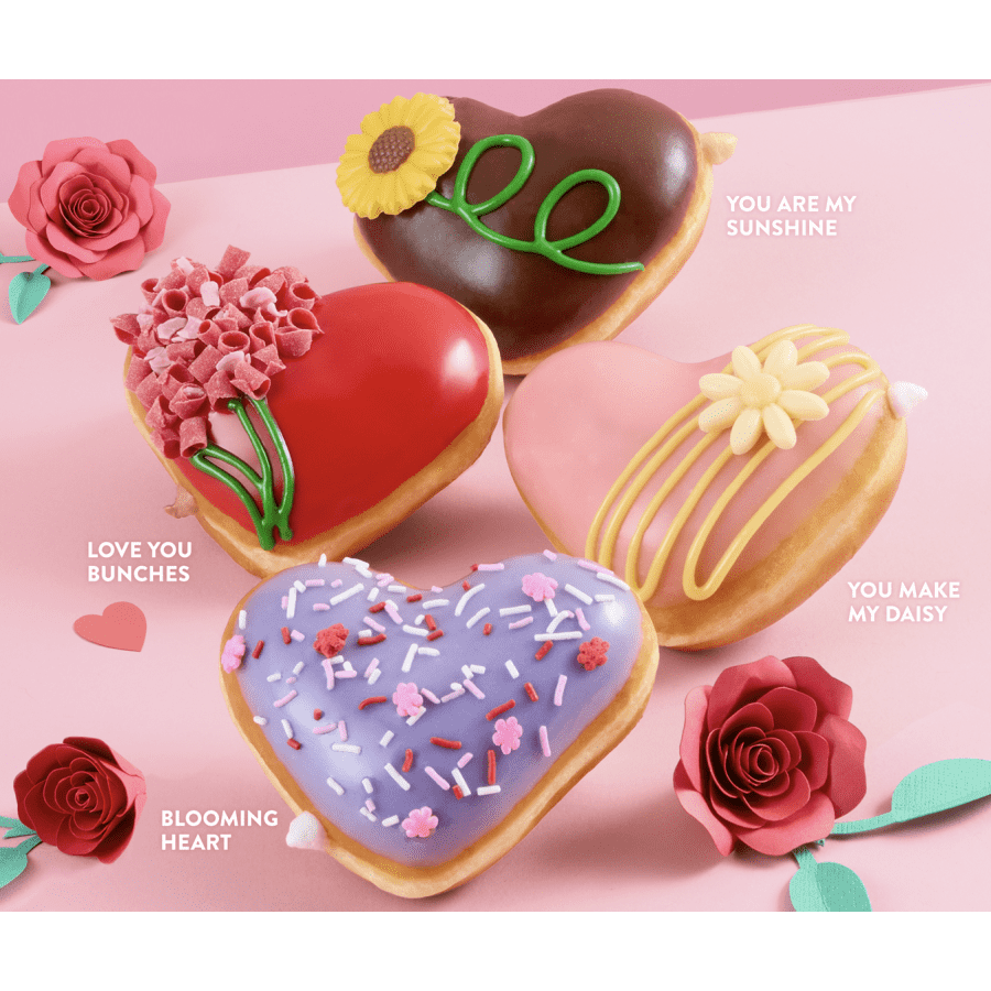 Krispy Kreme Heart-Shaped Doughnut: free w/ any purchase Krispy Kreme Heart-Shaped Doughnut: free w/ any purchase