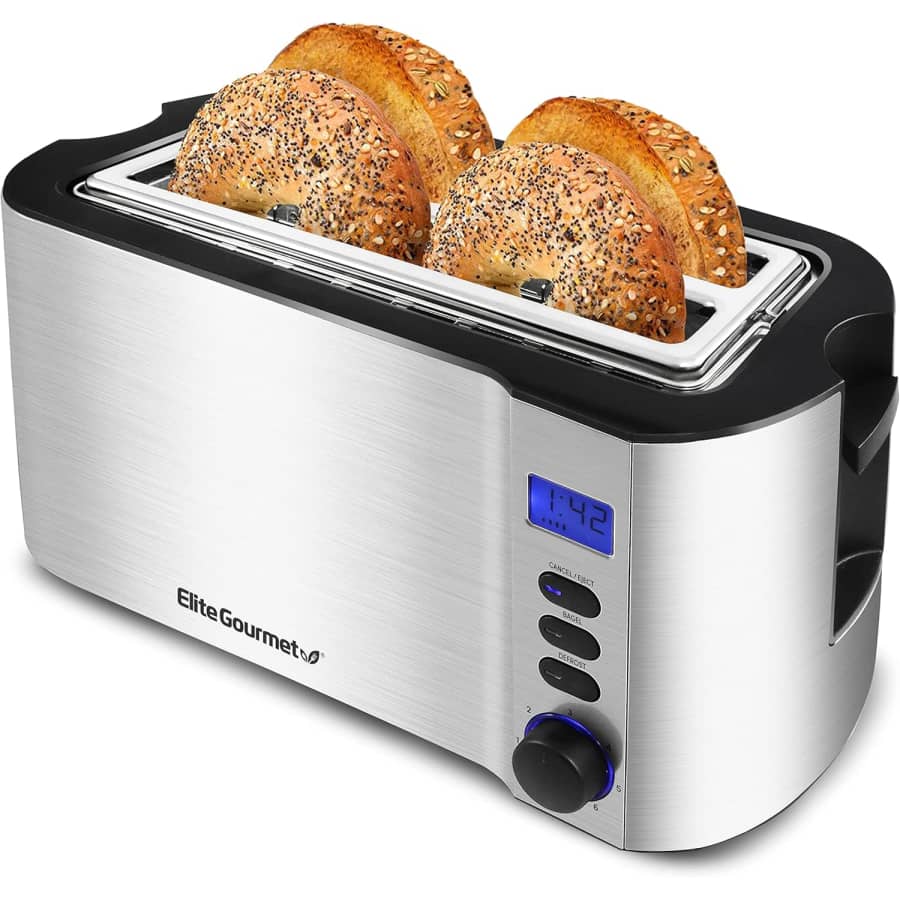 Elite Gourmet 4-Slice Extra-Wide Slot 2-Slot Toaster: $26.01 Elite Gourmet 4-Slice Extra-Wide Slot 2-Slot Toaster: $26.01