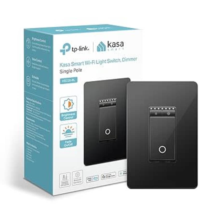TP-Link Kasa Smart WiFi Dimmer Light Switch: $17 TP-Link Kasa Smart WiFi Dimmer Light Switch: $17