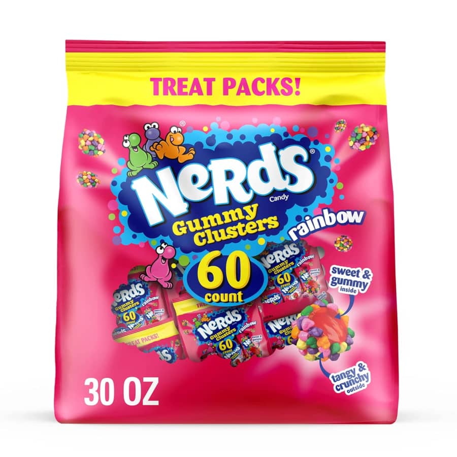 Nerds Gummy Clusters 60-Count Treat Packs 30-oz. Bag: $17 via Sub & Save Nerds Gummy Clusters 60-Count Treat Packs 30-oz. Bag: $17 via Sub & Save